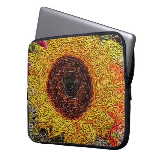 Sonnenblumen-Impressionen Laptopschutzhülle (Vorderseite Links)