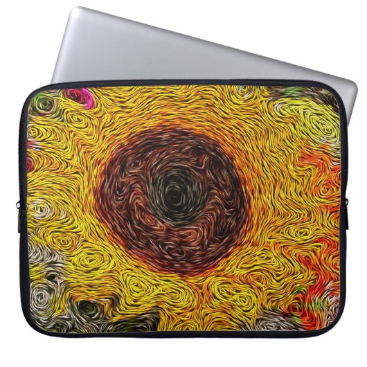 Sonnenblumen-Impressionen Laptopschutzhülle (Vorderseite)