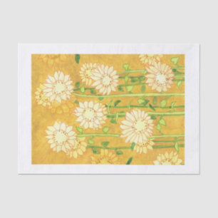 Sonnenblumen in Aquarellfarben, gelbes Mischpapier Seidenpapier