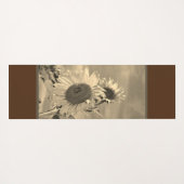 Sonnenblumen in blau und braun yogamatte (Rückseite (Horizontal))