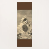Sonnenblumen in blau und braun yogamatte (Rückseite)