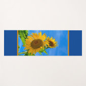 Sonnenblumen in blau und braun yogamatte (Vorderseite (Horizontal))