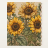 Sonnenblumen in Blüte Planer (Rückseite)