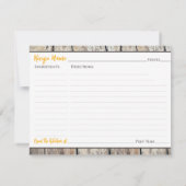 Sonnenblumen in Cowboy Boot-Holzkörnerkarte Einladung (Rückseite)