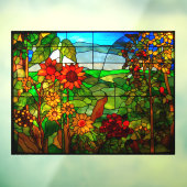 Sonnenblumen in den Imitaten der Gartenanlage Fensteraufkleber (Blatt 3)