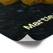 Sonnenblumen in der Abenddämmerung Poster (Ecke)