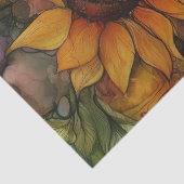 Sonnenblumen in der Alkoholtink Serie Design #19 Seidenpapier (Detail)