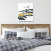 Sonnenblumen in der Dämmerung, goldene Sonnenblume Leinwanddruck (Insitu (Schlafzimmer))