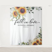 Sonnenblumen in der Liebe im Hintergrund Wandteppich (Vorderseite)