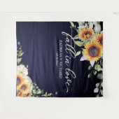 Sonnenblumen in der Liebe im Hintergrund Wandteppich (Vorderseite (Horizontal))