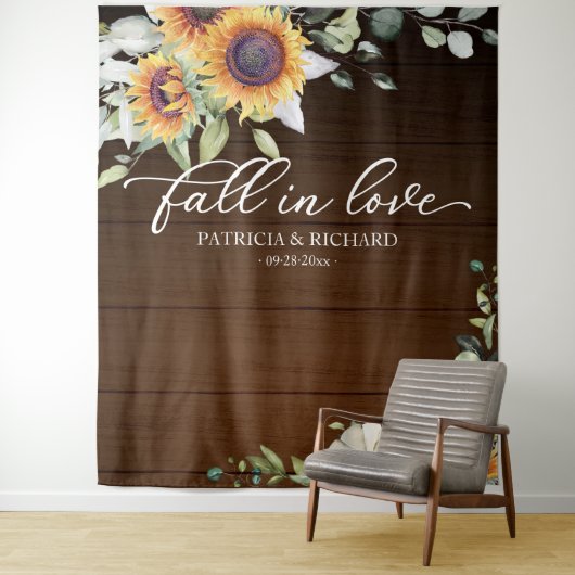 Sonnenblumen in der Liebe im Hintergrund Wandteppich (Beispiel)