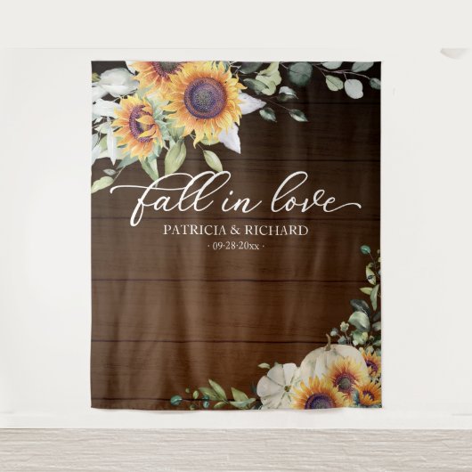 Sonnenblumen in der Liebe im Hintergrund Wandteppich (Vorderseite)