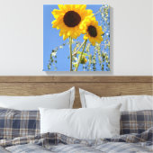 Sonnenblumen in der Sky Canvas Print Leinwanddruck (Insitu (Schlafzimmer))