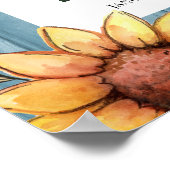 Sonnenblumen in einem Foto-Poster mit viel Liebe Poster (Ecke)