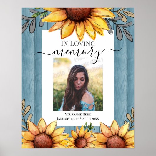 Sonnenblumen in einem Foto-Poster mit viel Liebe Poster (Vorne)