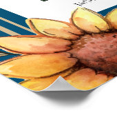 Sonnenblumen in einem Foto-Poster mit viel Liebe Poster (Ecke)