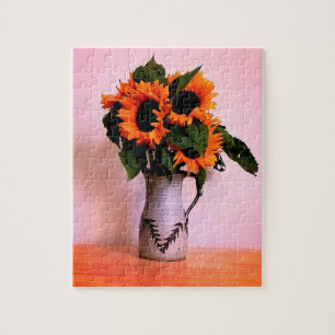 Sonnenblumen, in einem Krug Puzzle