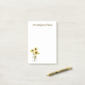 Sonnenblumen in einem Mason Jar Post-It-Notes Post-it Klebezettel (Auf Schreibtisch)