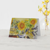 Sonnenblumen in einer italienischen Vase Karte (Gelbe Blume)