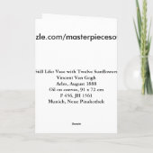 Sonnenblumen in einer Van- Goghschönen Kunst des Karte (Rückseite)