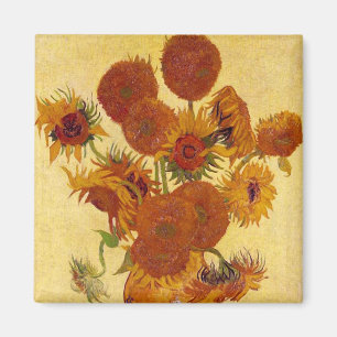 Sonnenblumen in einer Vase (F454) Van Gogh Fine Ar Magnet