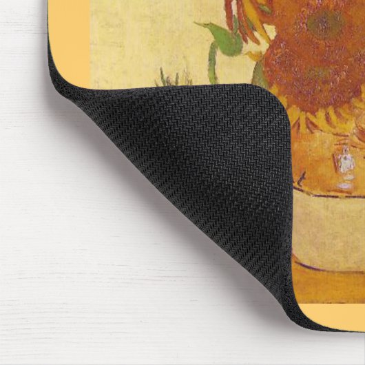 Sonnenblumen in einer Vase (F454) Van Gogh Fine Ar Mousepad (Ecke)