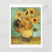 Sonnenblumen in einer Vase (F455) Van Gogh Fine Ar Postkarte (Vorderseite)