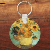 Sonnenblumen in einer Vase (F455) Van Gogh Fine Ar Schlüsselanhänger (Vorderseite)