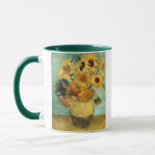 Sonnenblumen in einer Vase (F455) Van Gogh Fine Ar Tasse (Links)