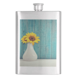 Sonnenblumen in einer Vase Flachmann