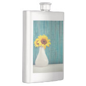 Sonnenblumen in einer Vase Flachmann (Rechts)