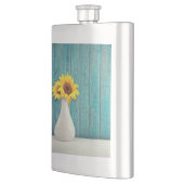 Sonnenblumen in einer Vase Flachmann (Links)