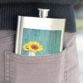 Sonnenblumen in einer Vase Flachmann (Beispiel)