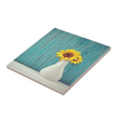 Sonnenblumen in einer Vase Fliese (Seite)