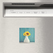 Sonnenblumen in einer Vase Magnet (In Situ (Geschirrspüler))
