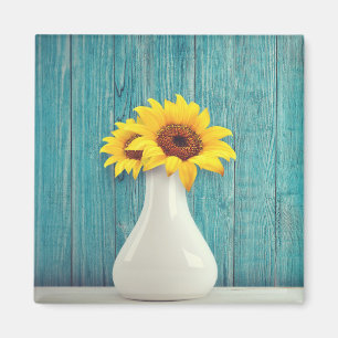 Sonnenblumen in einer Vase   Magnet
