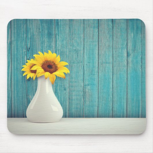 Sonnenblumen in einer Vase Mousepad (Vorne)