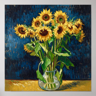 Sonnenblumen in einer Vase nach Van Gogh Poster