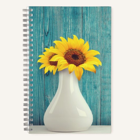 Sonnenblumen in einer Vase Notizblock (Vorderseite)
