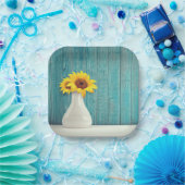 Sonnenblumen in einer Vase Pappteller (Party)
