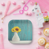 Sonnenblumen in einer Vase Pappteller (Party)