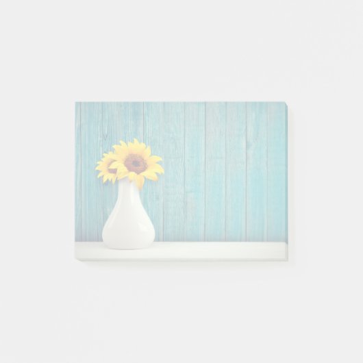 Sonnenblumen in einer Vase Post-it Klebezettel (Vorderseite)