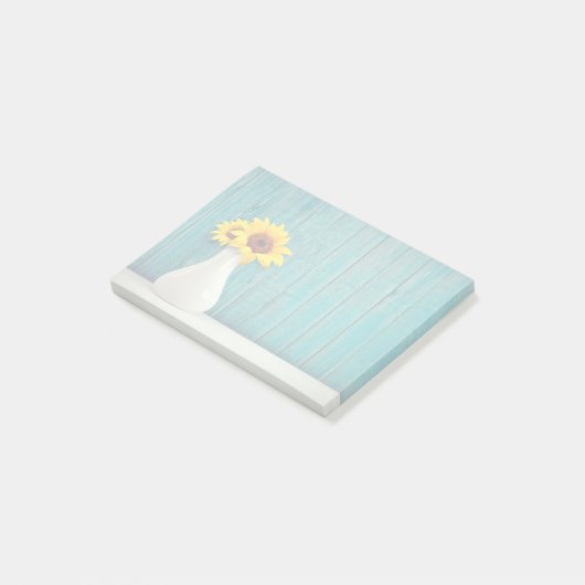 Sonnenblumen in einer Vase Post-it Klebezettel (angewinkelt)