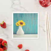 Sonnenblumen in einer Vase Serviette (Beispiel)