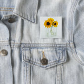 Sonnenblumen in einer Vase-Taste Button (Beispiel)
