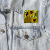 Sonnenblumen in einer Vase Van Gogh Fine Art Button (Beispiel)