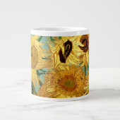 Sonnenblumen in einer Vase Van Gogh Fine Art Jumbo-Tasse (Vorderseite)