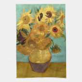 Sonnenblumen in einer Vase Van Gogh Fine Art Küchentuch (Vertikal)