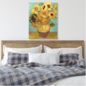 Sonnenblumen in einer Vase Van Gogh Fine Art Leinwanddruck (Insitu (Schlafzimmer))