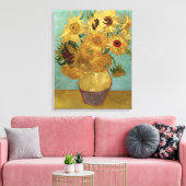 Sonnenblumen in einer Vase Van Gogh Fine Art Leinwanddruck (Insitu (Wohnzimmer))